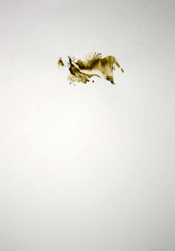 Watercolours |vatnslitir 2015. Mineral pigment powder from Borgarfjörður eastern and Arabique Liquide on paper.