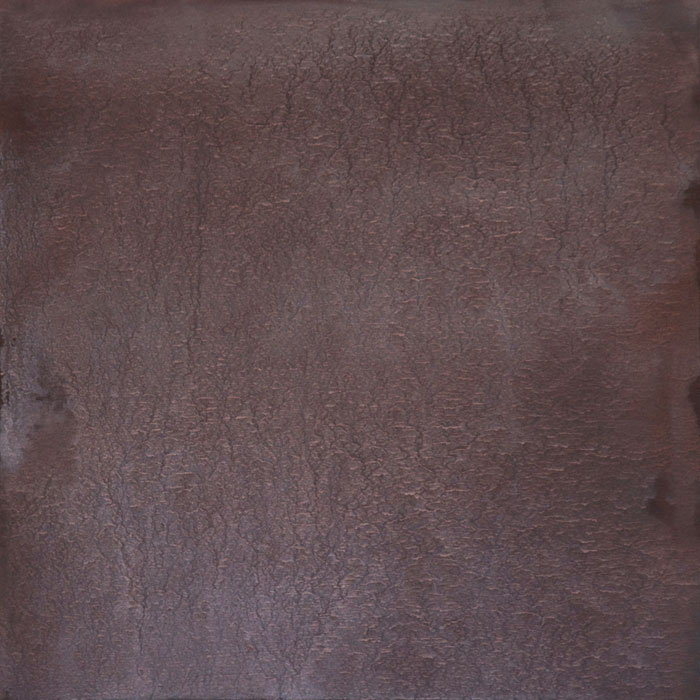 Án titils | Untitled 2015. Mineral powder from the lava Óbrinnishólahraun, Cassel Earth, Zinc White and oil on canvas, 60 x 60 cm.